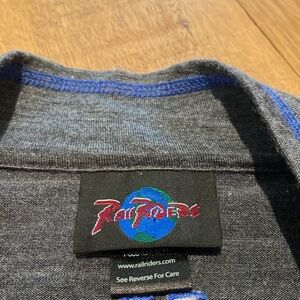 Wool L/S Half Zip Scranton/Wilkes-Barre RailRiders Top Sweater Blue Gray XL